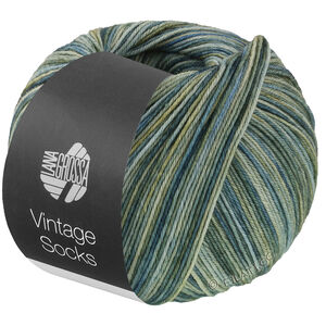 Lana Grossa VINTAGE SOCKS Multi | 1052-verde lima/gris verde/verde oliva/verde octanaje/verde reseda