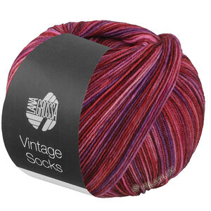 Lana Grossa VINTAGE SOCKS Multi | 1058-rosa claro/rosa/rosa vívida/vino tinto/zarzamora/rojo salmón/violeta