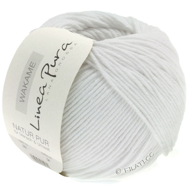 Lana Grossa WAKAME Uni/Print (Linea Pura) | 001-blanco