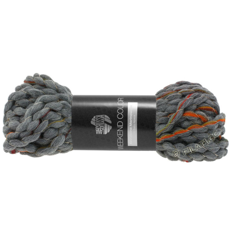 Lana Grossa WEEKEND Color | 101-gris oscuro/burdeos/oliva