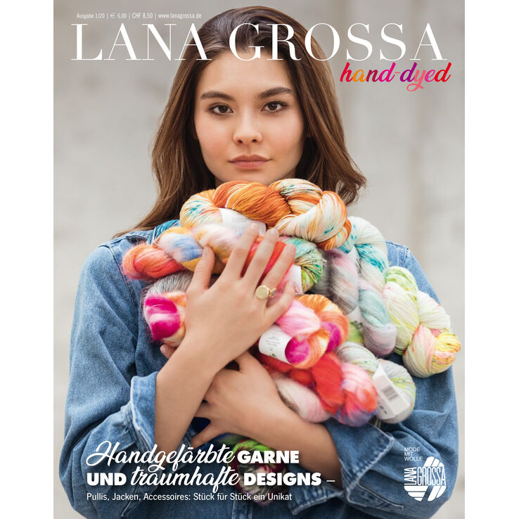 HAND-DYED - Revista alemana + instrucciones en inglés de Lana Grossa