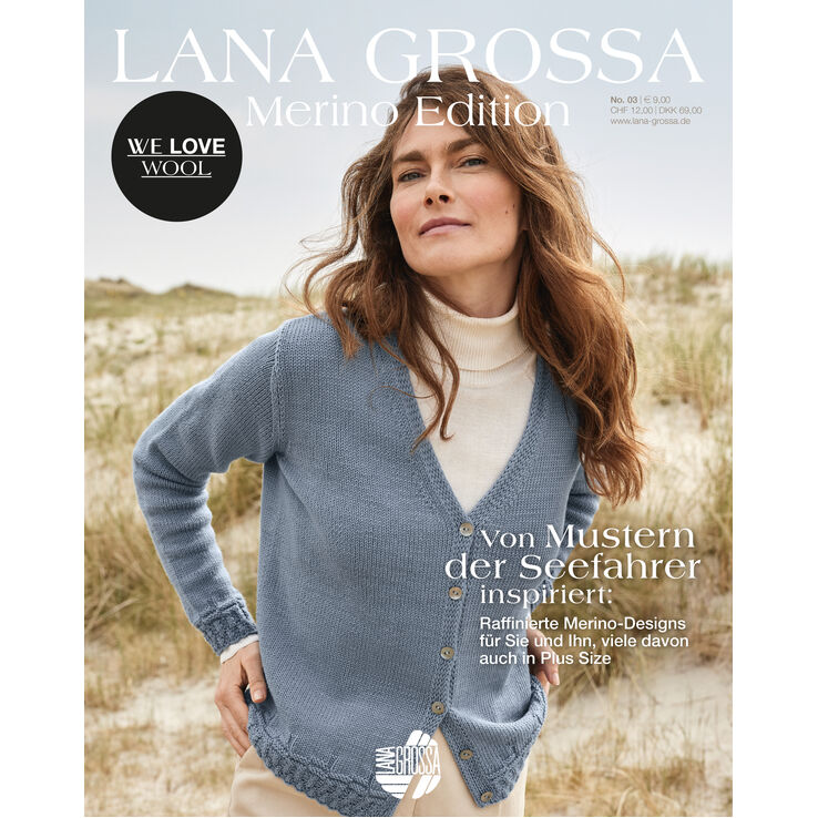 Merino Edition No. 3 - Revista alemana + instrucciones en francés de Lana Grossa