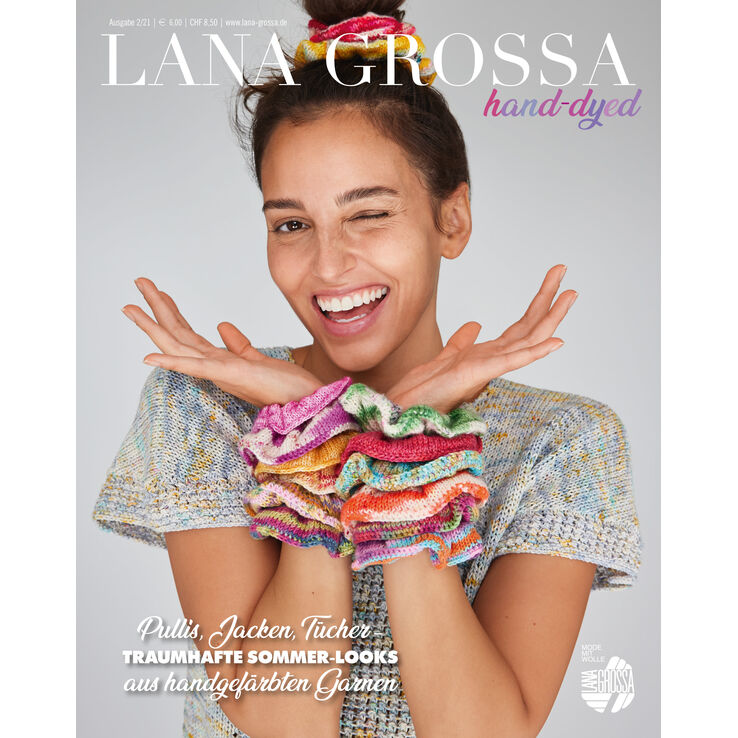 HAND-DYED No. 2 - Revista alemana + instrucciones en francés de Lana Grossa