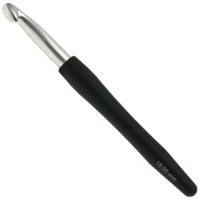 Lana Grossa Aguja de ganchillo con mango suave/aluminio No. 10,0