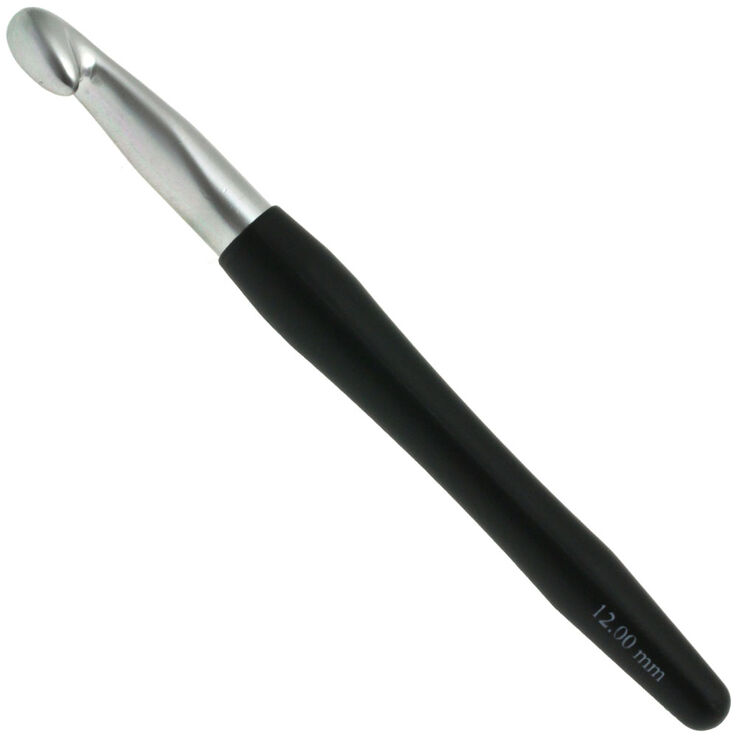 Lana Grossa Aguja de ganchillo con mango suave/aluminio No. 12,0