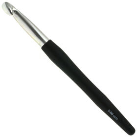 Lana Grossa Aguja de ganchillo con mango suave/aluminio No. 9,0