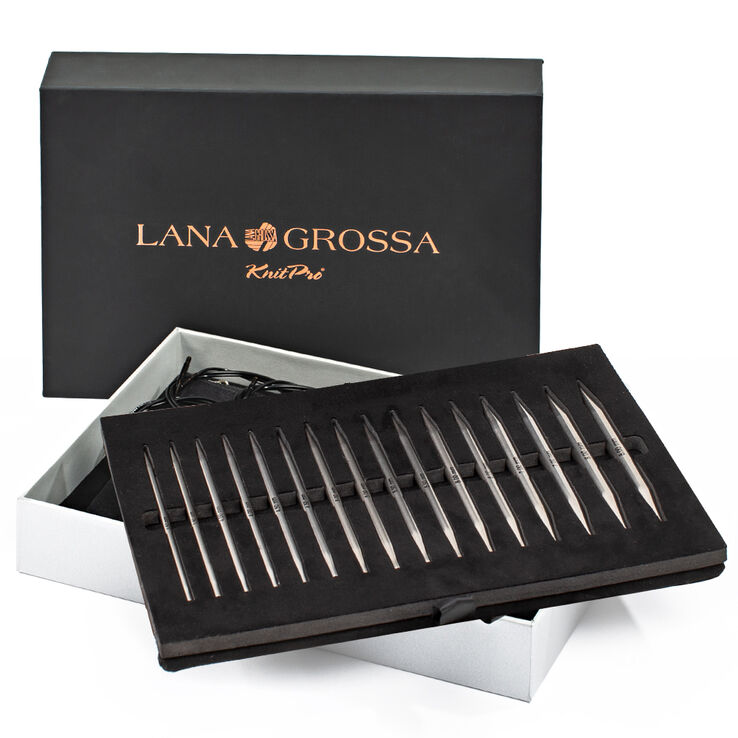 Lana Grossa Conjunto de agujas acero inoxidable