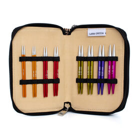 Lana Grossa Conjunto de agujas (cortas) Aluminium Rainbow