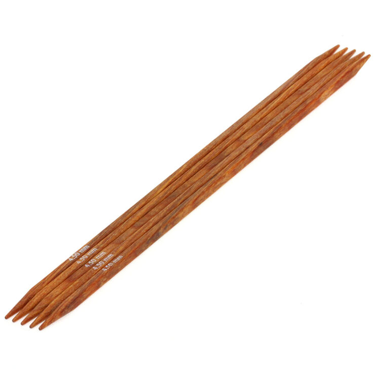 Lana Grossa Juego de agujas diseño de madera Quattro No. 4,5/20cm