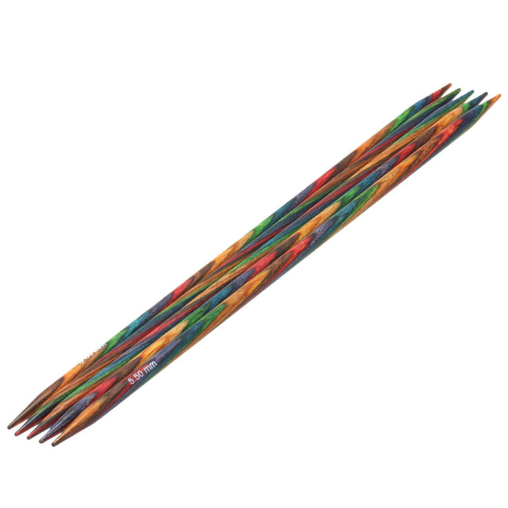 Lana Grossa Juego de agujas diseño de madera Multicolor No. 5,5/20cm