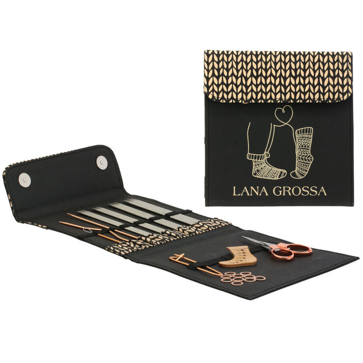 Lana Grossa Set de tejer calcetines acero inoxidable de Tanja Steinbach