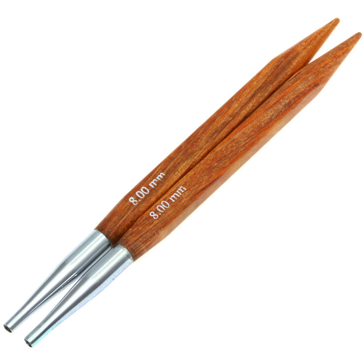 Lana Grossa Agujas circulares intercambiables Vario diseño de madera Quattro No. 8,0