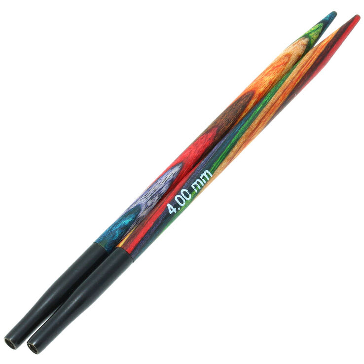 Lana Grossa Agujas circulares intercambiables Vario diseño de madera Multicolor No. 4,0 corto