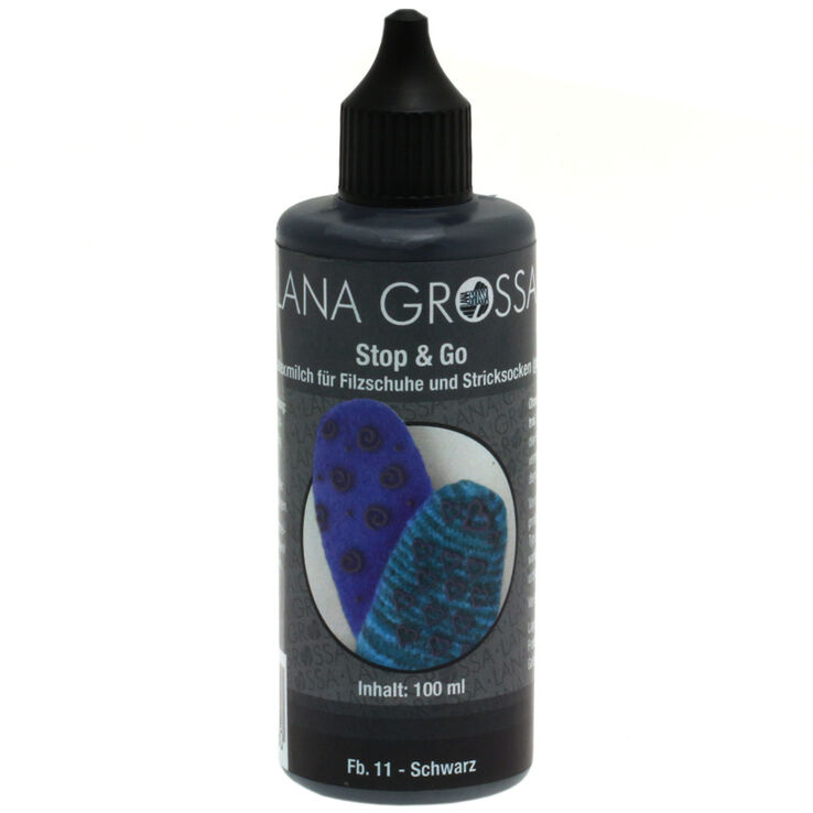 Lana Grossa Stop & Go Leche de látex | 11-negro