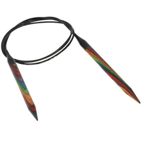 Lana Grossa Ago circolare da maglia design-legno Multicolor mis, 7,0/100cm