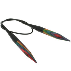 Lana Grossa Aguja circular diseño de madera Multicolor No. 10,0/40cm