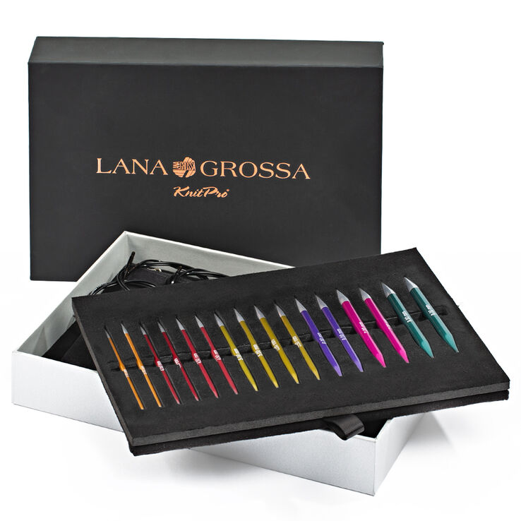 Lana Grossa Conjunto de agujas Aluminium Rainbow