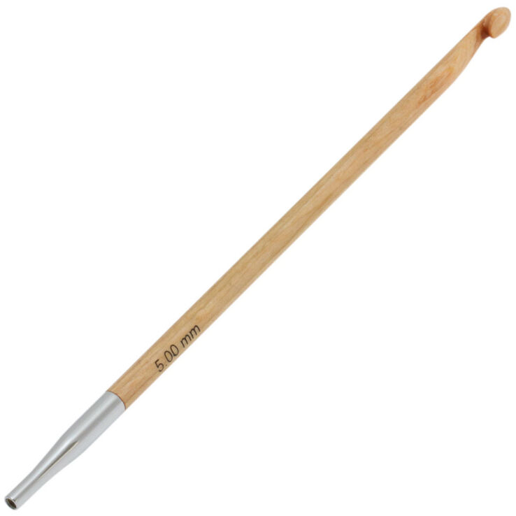 Lana Grossa Aguja de ganchillo tunecina diseño de madera No. 5,0