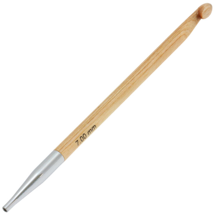 Lana Grossa Aguja de ganchillo tunecina diseño de madera No. 7,0