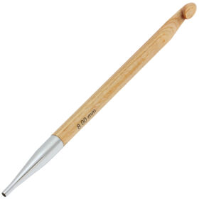 Lana Grossa Aguja de ganchillo tunecina diseño de madera No. 8,0