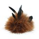POMPON DE PIEL Finnraccoon con plumas | 752-marrón ciervo