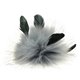 POMPON DE PIEL Finnraccoon con plumas | 759-azul acero