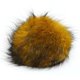 POMPON DE PIEL Zorro Bicolor | 302-mostaza/negro
