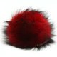 POMPON DE PIEL Zorro Bicolor | 306-rojo/negro