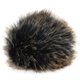 POMPON DE PIEL DE IMITACIÓN Short Cut | 557-negro/marrón