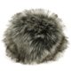 POMPON DE PIEL DE IMITACIÓN Short Cut | 559-gris oscuro/gris plata/gris marrón