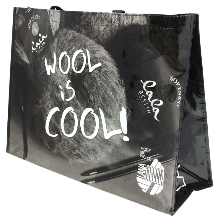 Bolso de compras WOOL IS COOL S/W | 01-negro/blanco/gris