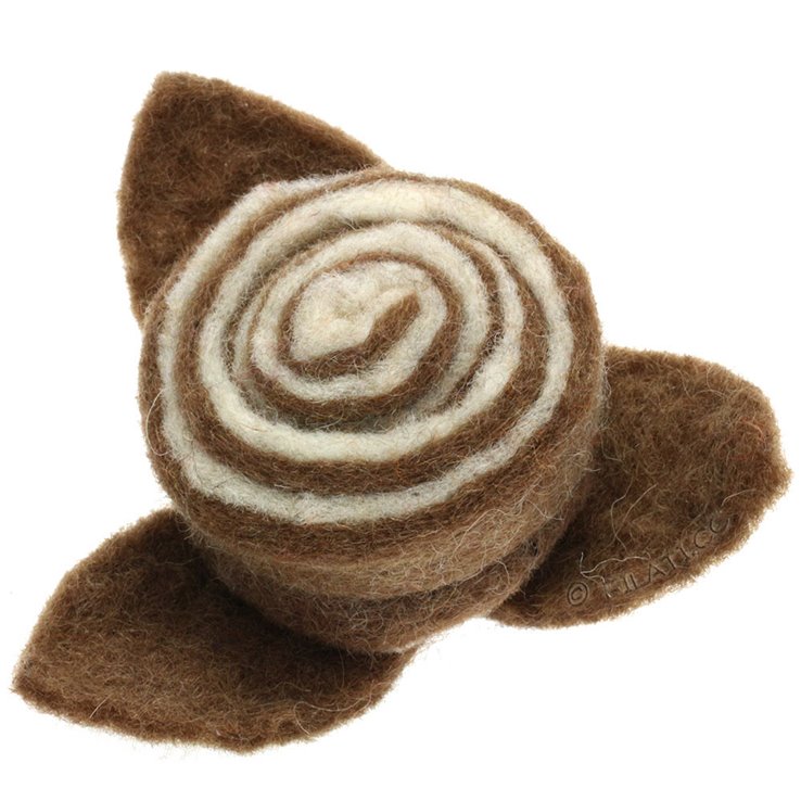 Pieza decorativa de fieltro / 9cm | 01-marrón