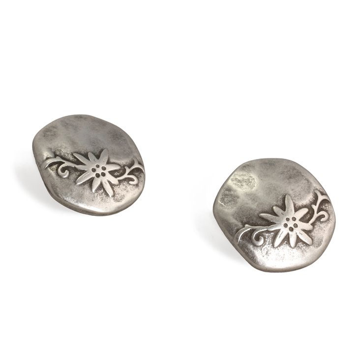 Union Knopf Botón metálico con ojal de 23 mm | 83-plata vieja