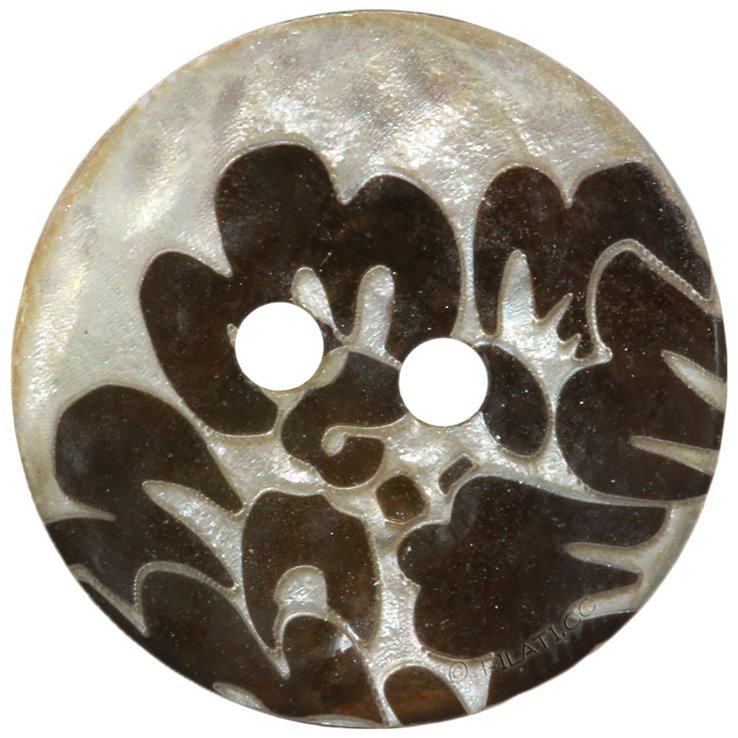 UNION KNOPF 452665/18mm | 20-plata/marrón