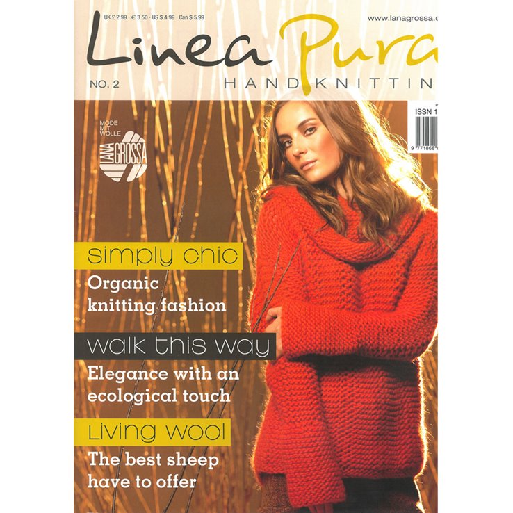 Lana Grossa LINEA PURA Issue 2 - Revista alemana + instrucciones en inglés