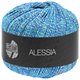 Lana Grossa ALESSIA | 015-azul/turquesa/gris plata