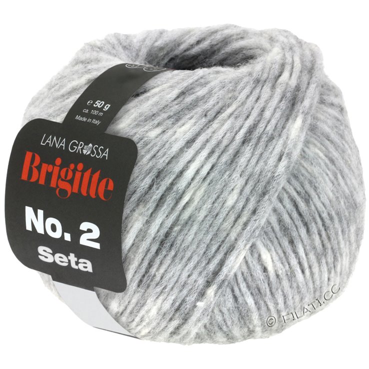 Lana Grossa BRIGITTE NO. 2 Seta | 01-gris claro mezcla