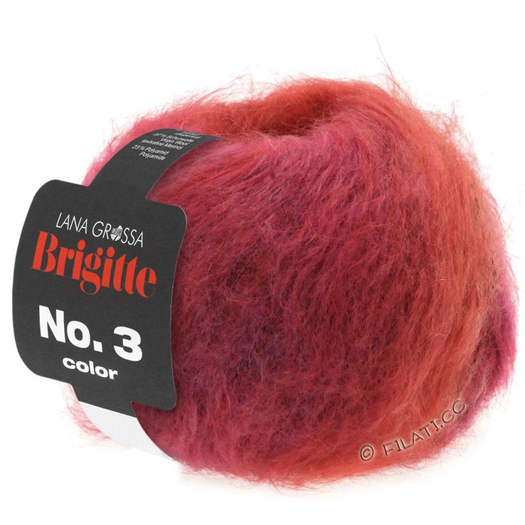 Lana Grossa BRIGITTE NO. 3 Color | 101-fucsia/naranja/rosa vívida