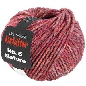 Lana Grossa BRIGITTE NO. 5 Nature | 106-rosa vívida/gris marrón mezcla