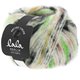 Lana Grossa BRUSHY Uni/Print (lala BERLIN) | 102-color crudo/salmón/negro/verde veneno