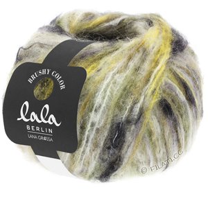 Lana Grossa BRUSHY Uni/Print (lala BERLIN) | 103-color crudo/oliva/negro/turrón/beige