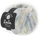 Lana Grossa BRUSHY Uni/Print (lala BERLIN) | 204-blanco/gris claro/gris oscuro/azul celeste