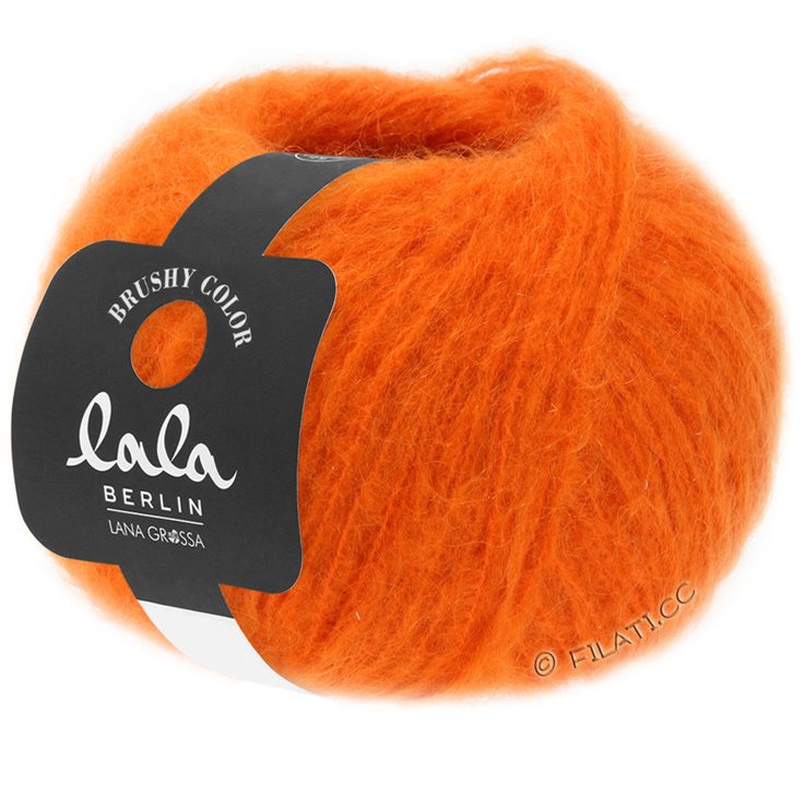 Lana Grossa BRUSHY Uni/Print (lala BERLIN) | 001-naranja