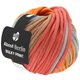 Lana Grossa BULKY Print (ABOUT BERLIN) | 103-mandarina/gris oscuro/rojo claro/palo de rosa