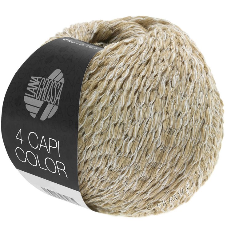 Lana Grossa 4 CAPI Color | 101-blanco/beige