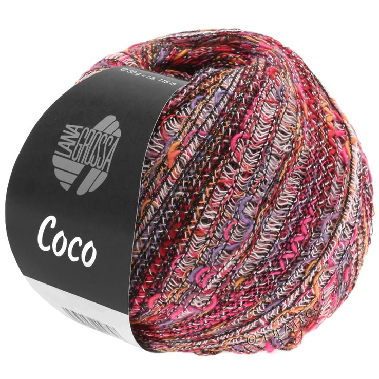Lana Grossa COCO | 01-rosa vívida/purpura/rosé/naranja