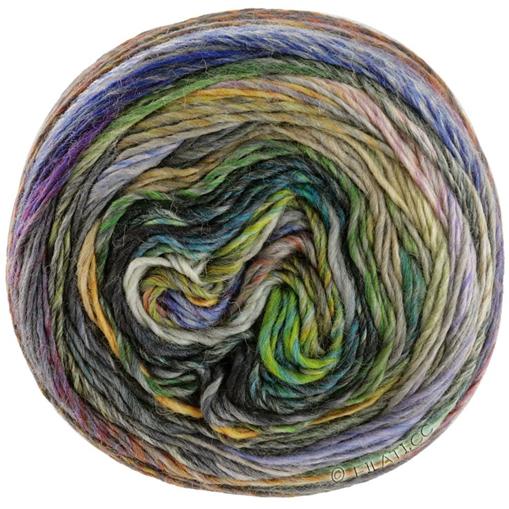 Lana Grossa COLORISSIMO 2 | 201-gris claro/gris oscuro/azul hielo/octanaje/rosa delicada/rosa vieja/gris marrón/oliva/purpura/turquesa