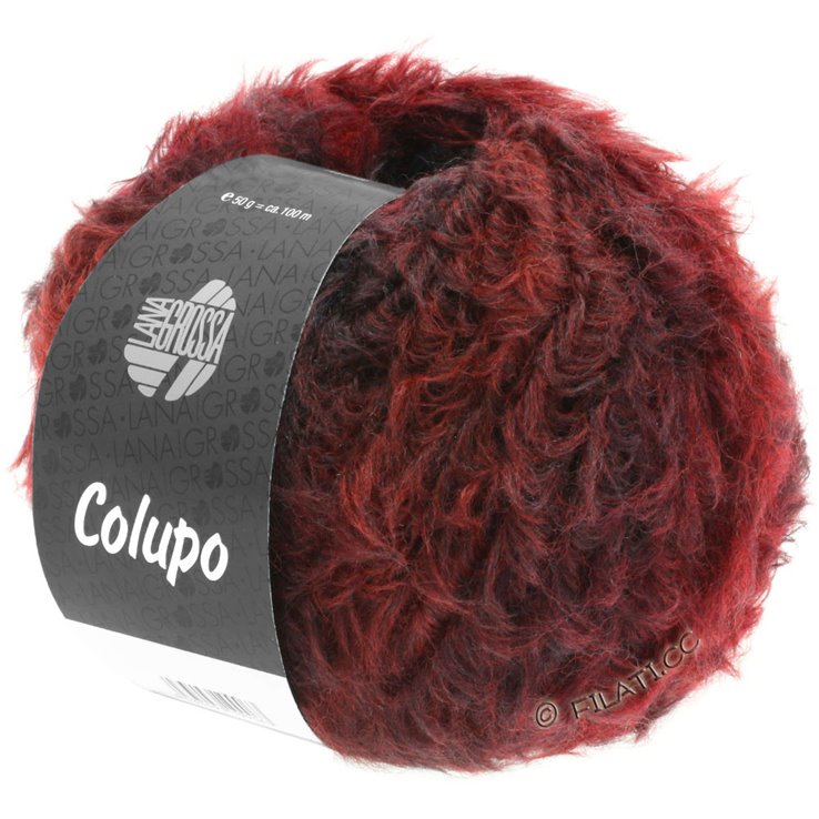 Lana Grossa COLUPO | 01-rojo marrón/vino tinto