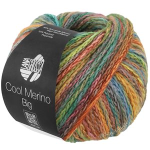 Lana Grossa COOL MERINO Big Color | 404-caramelo/jade/octanaje/ocre/oliva/rosa/marrón oscuro