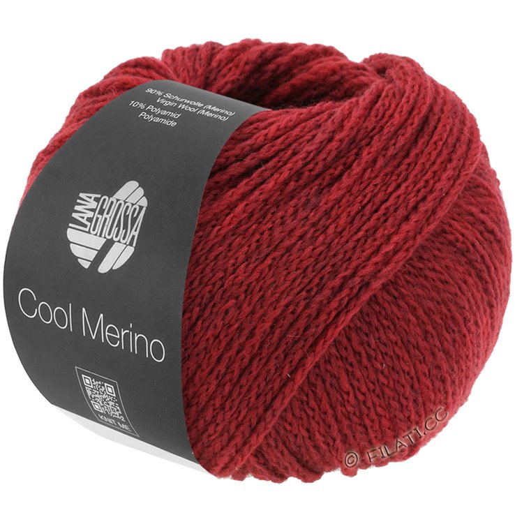 Lana Grossa COOL MERINO | 001-rojo oscuro